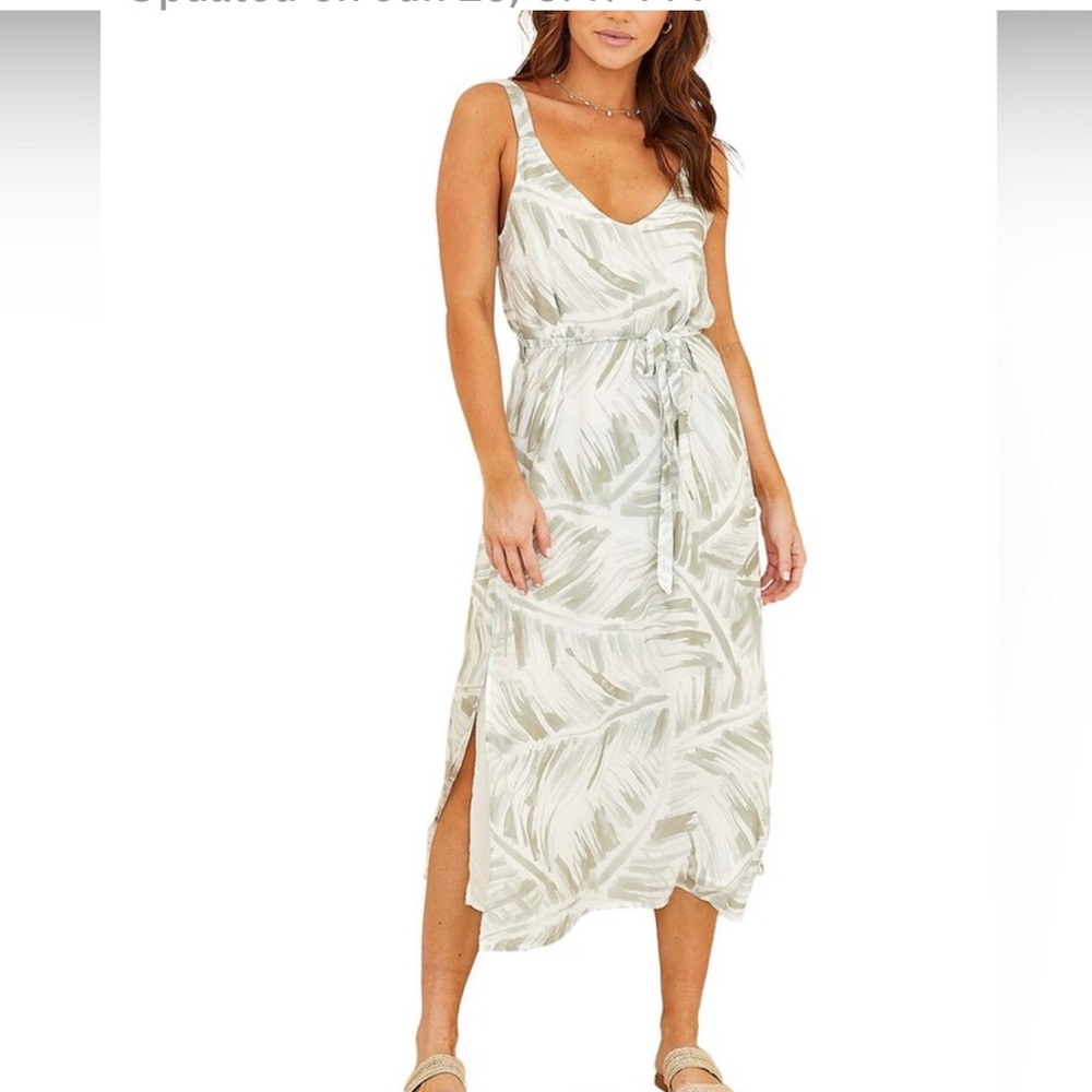 Bella Dahl Lightweight Spring/Summer Printed Slip Dress Size Large NWT